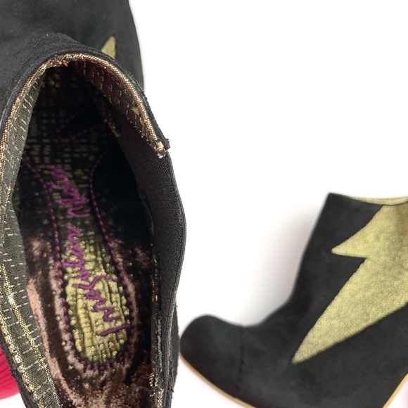 Irregular Choice Black Suede Honey Blossom Booties - Picture 7 of 9